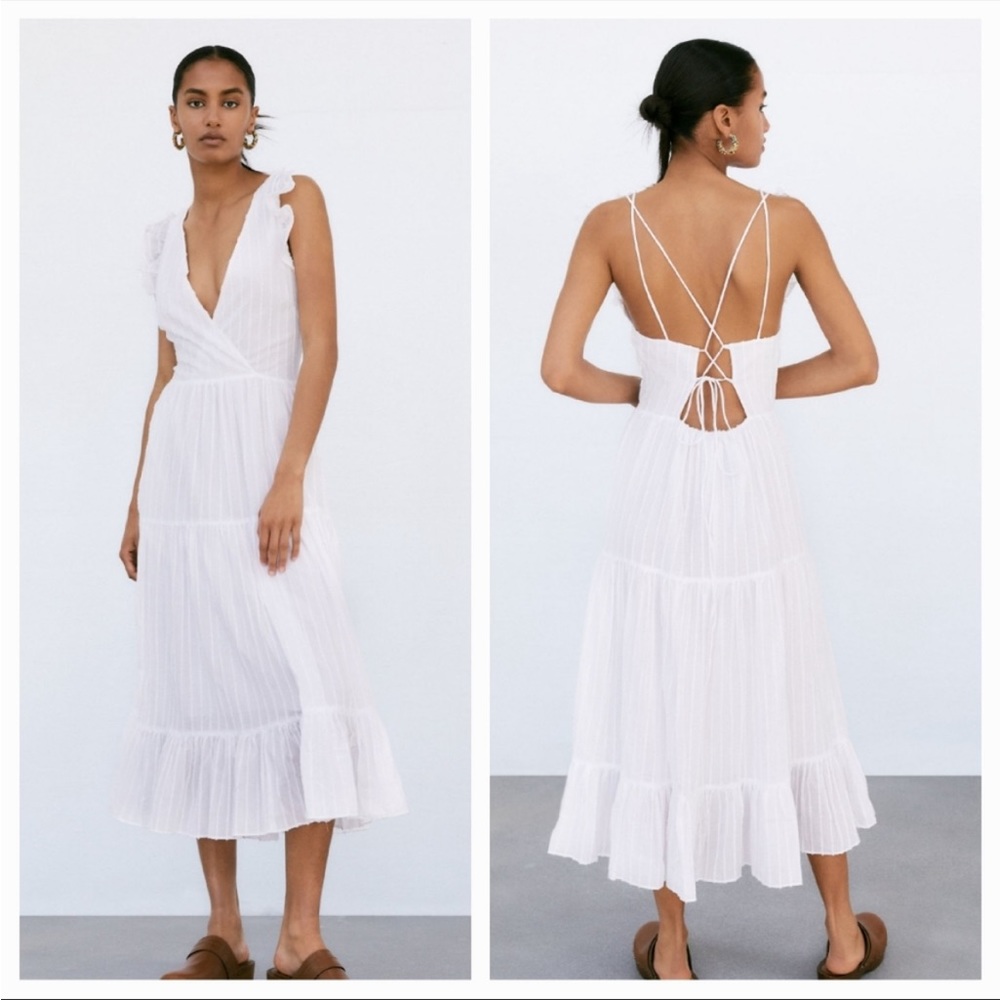 NWOT Zara White Maxi Dress